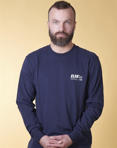 Elsk - Goods Mens Brushed Langærmet Trøje - Dark Navy 